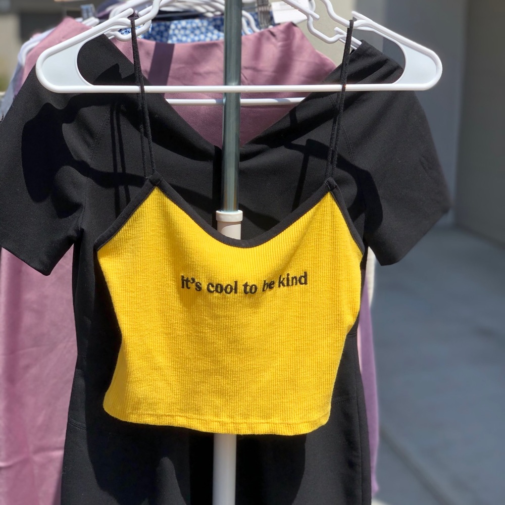 Top shop yellow camisole top